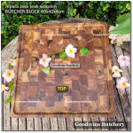 Cutting board BUTCHER BLOCK SQUARE 40x40x4cm +/-4.3kg talenan kayu jati Jepara